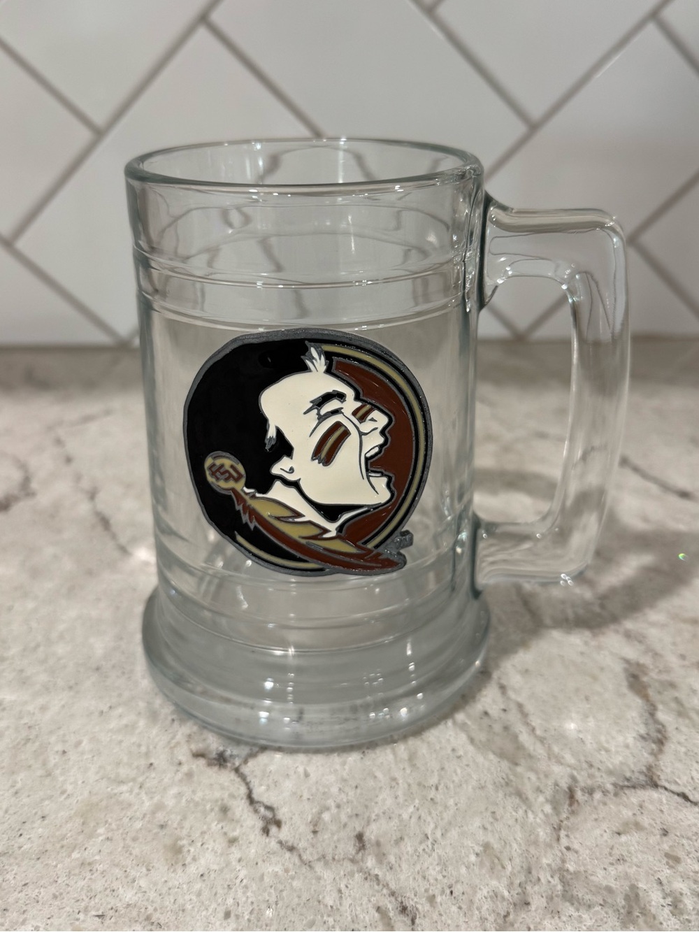 Florida State FSU Logo Beer Mug Glass